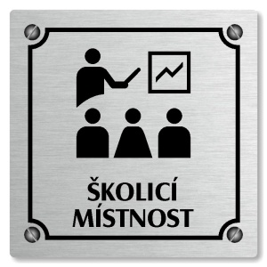 Školicí místnost, 100x100mm, stříbrná, Kansas
